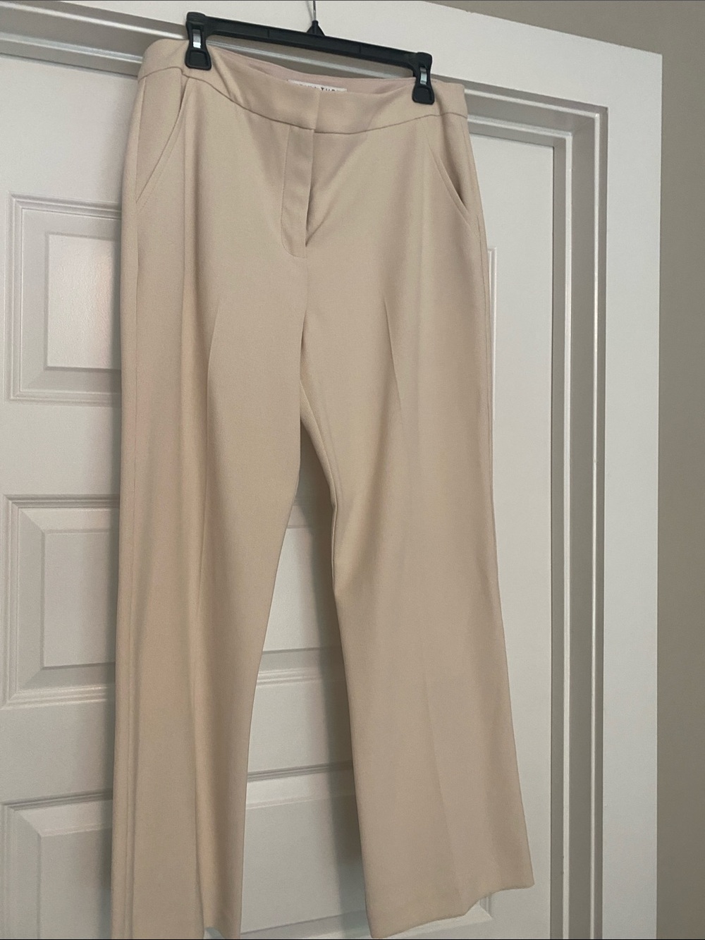 Trina Turk Cream Wide-Leg Trousers